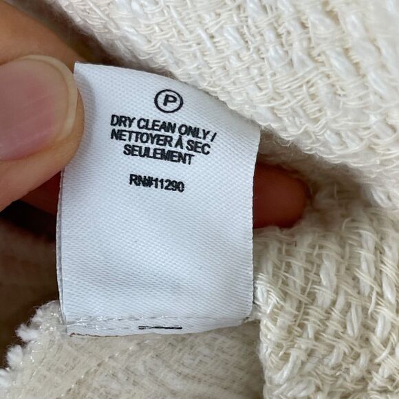 Derek Lam 10 Crosby Mini Skirt Womens 8 Ivory Cream Tweed Fit and Flare Classic - Picture 6 of 10